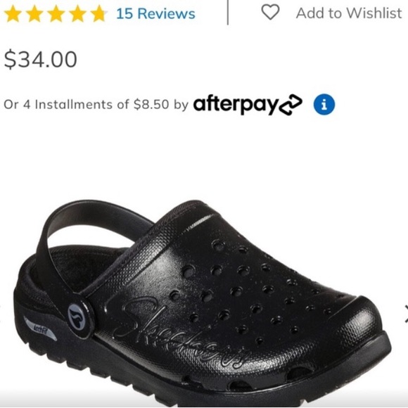 New Fur-lined Black Skechers Clogs/Mules - Picture 4 of 5